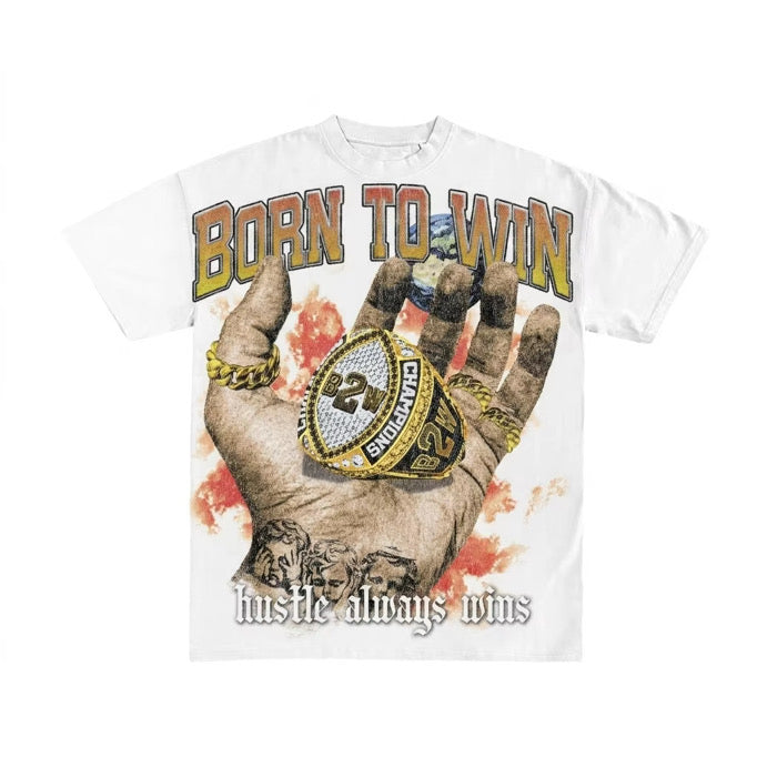 Championship Ring Graphic Oversized Tee– White Edition