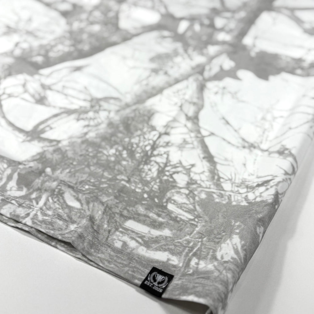 White camoflauge embroidered tee