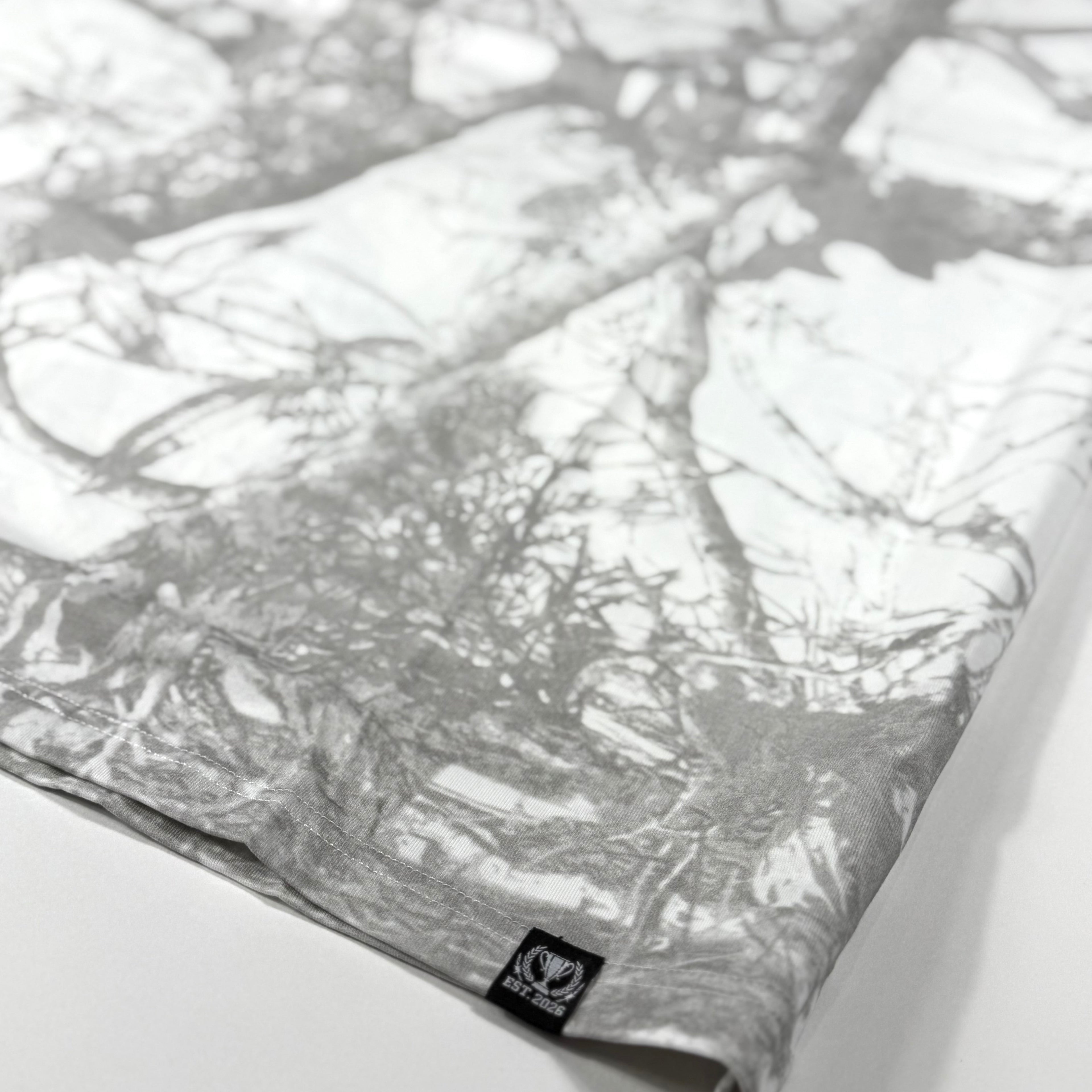White camoflauge embroidered tee